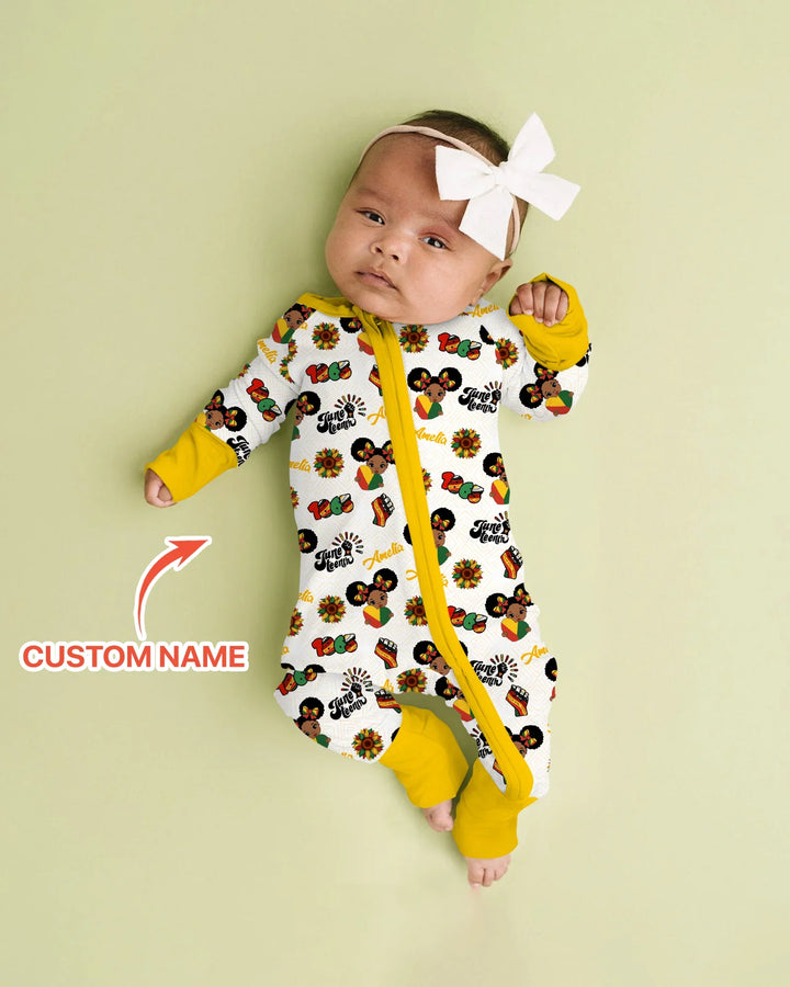 Custom Name Bloom in Freedom Bamboo Convertible Zippy