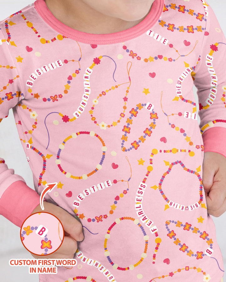 Conjunto de pijama de dos piezas de bambú con mangas largas, plantilla PERSONALIZADA