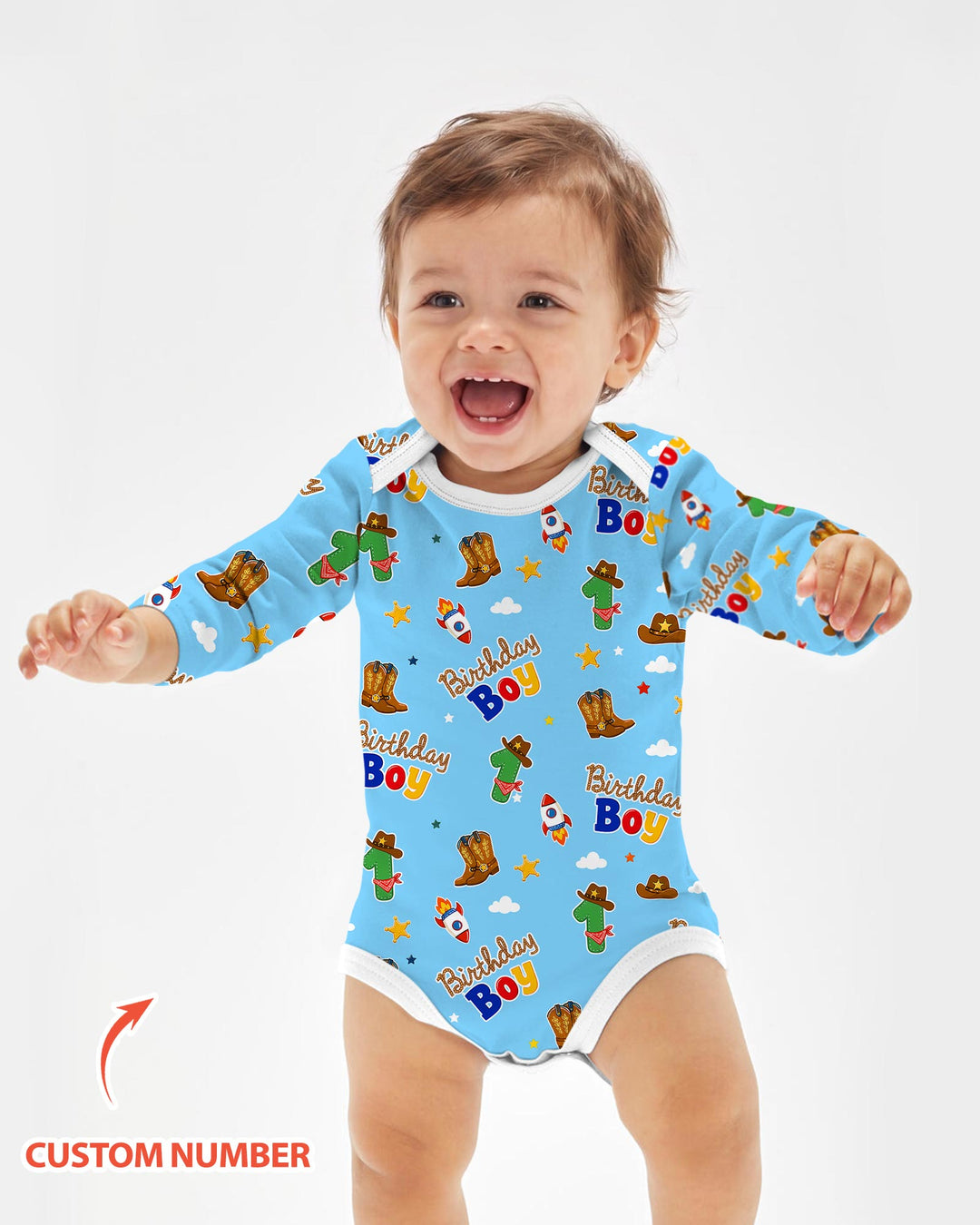 Gerippte Babykleidung mit individuellem Foto - Weich &amp; Skizzenhaft