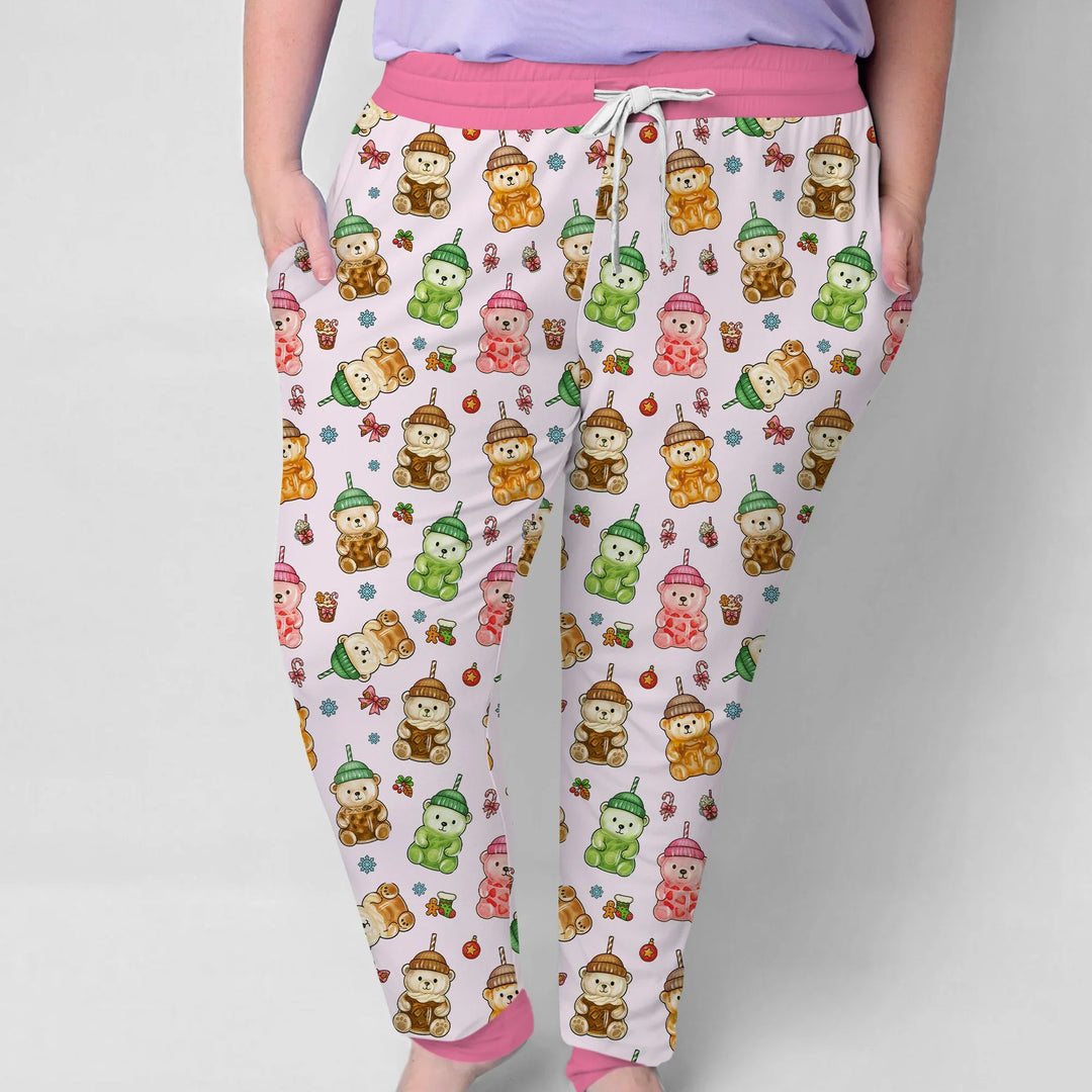 Holiday Bear Cup Custom Women Pajama Set
