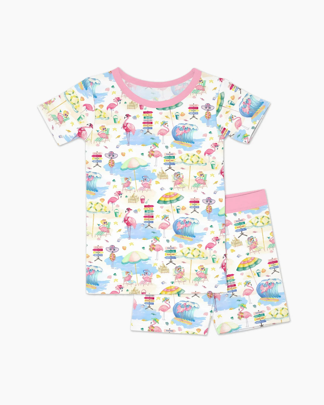 Template Zweiteiliges Pyjama-Set mit kurzen Ärmeln und Shorts