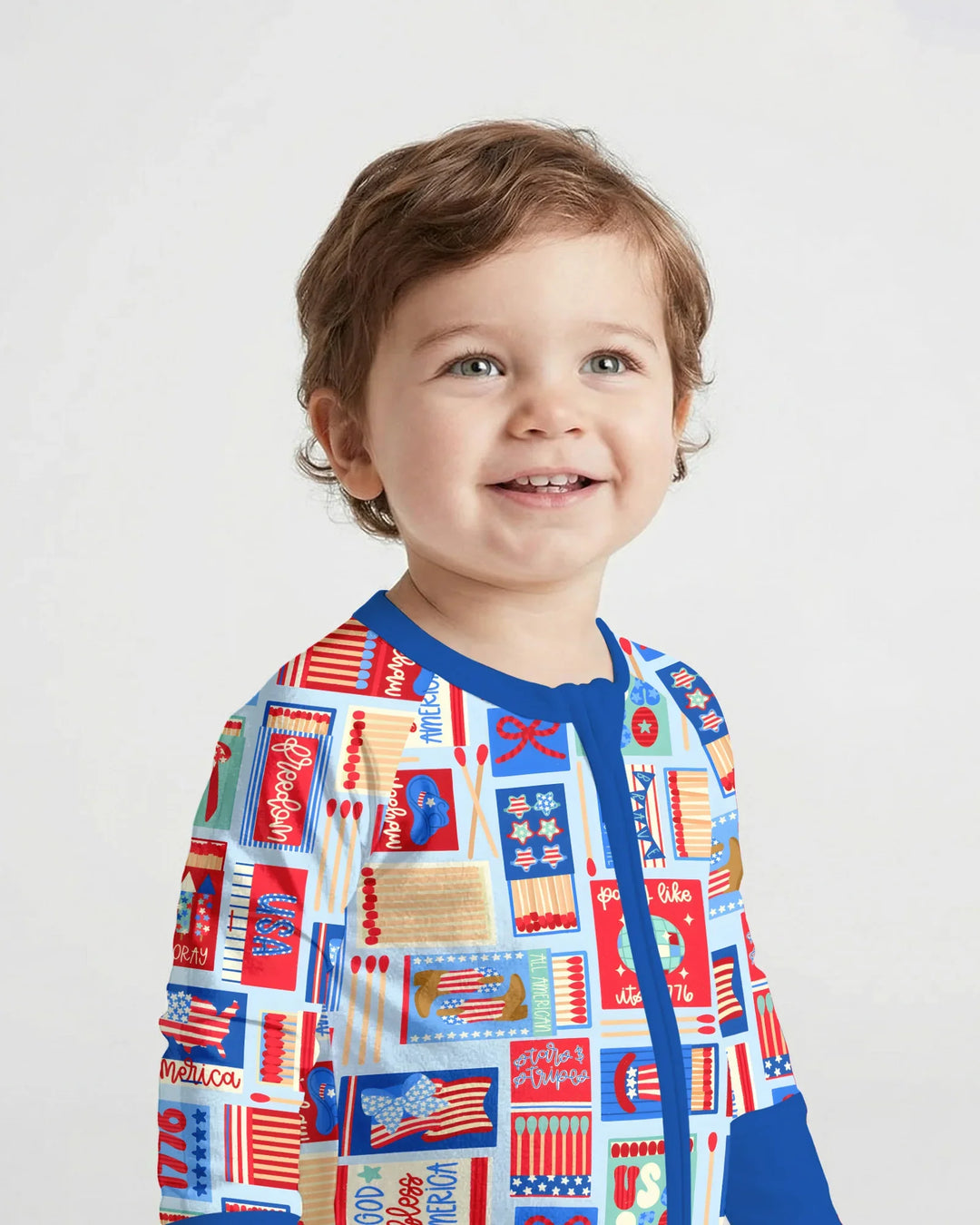 Patriotic Matchbox Family Matching Bamboo Convertible Zippy
