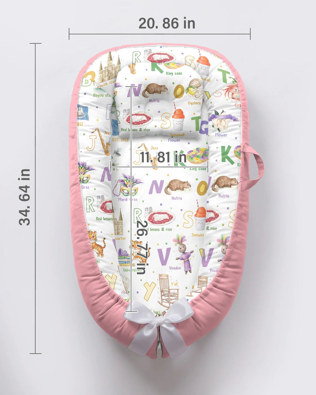 Alphabet of Lousiana Bambus Baby-Nestchen-Bett