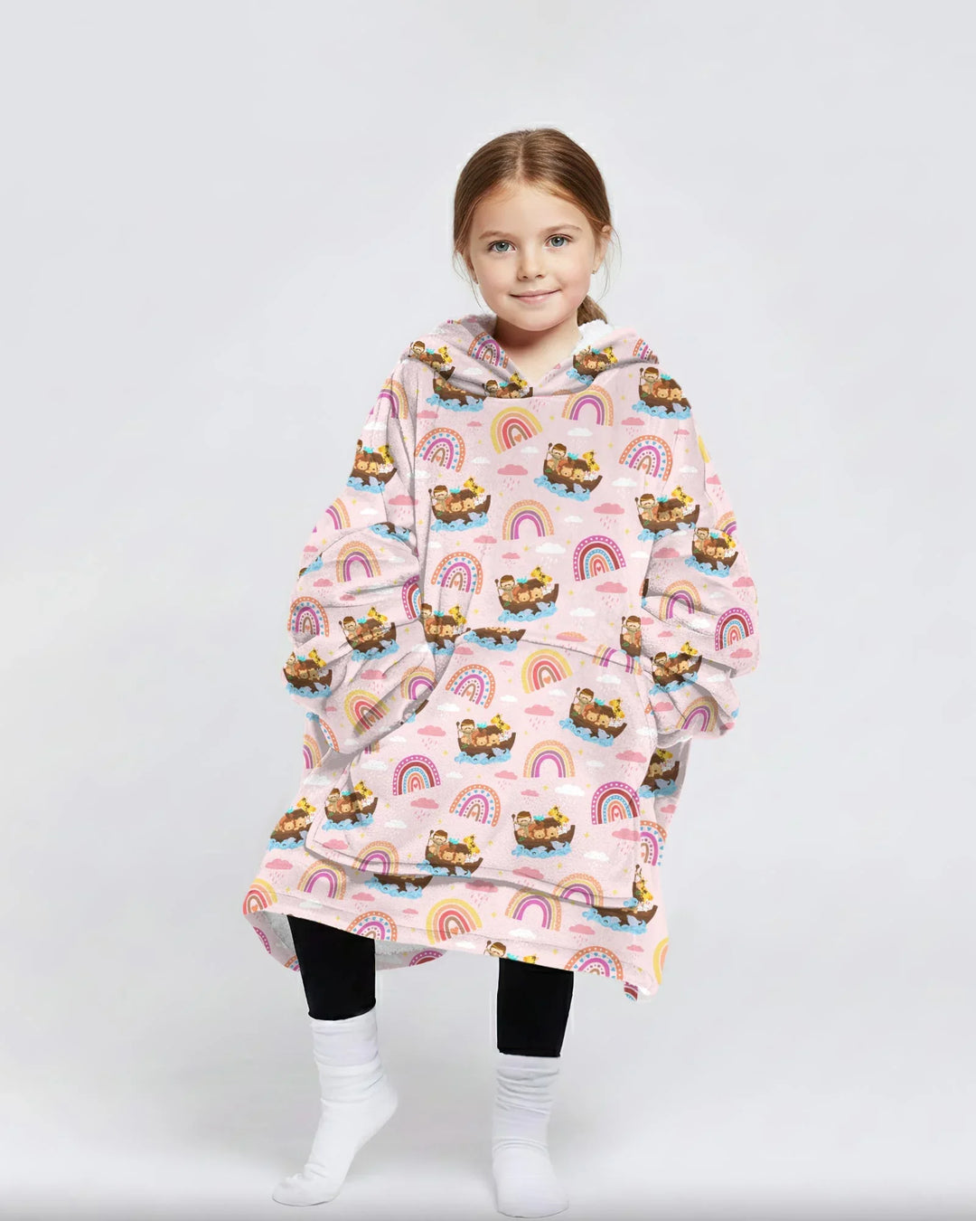 Noah’s Ark & God’s Rainbow Promise Wearable Bamboo Blanket Hoodie
