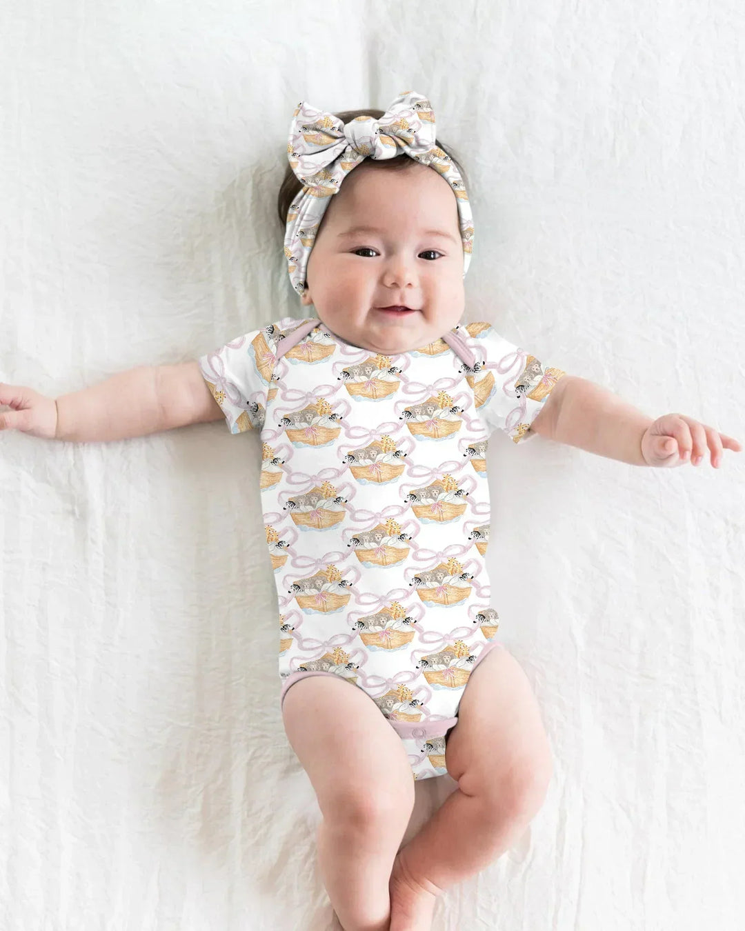 Body de bambú con estampados de cangrejo y bambú