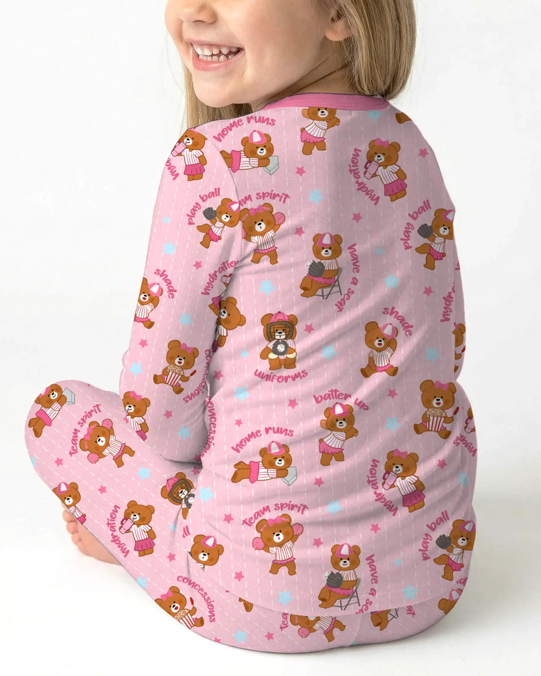 Born To Play Baseball Bamboo Two Piece Long Sleeve Pajama Set