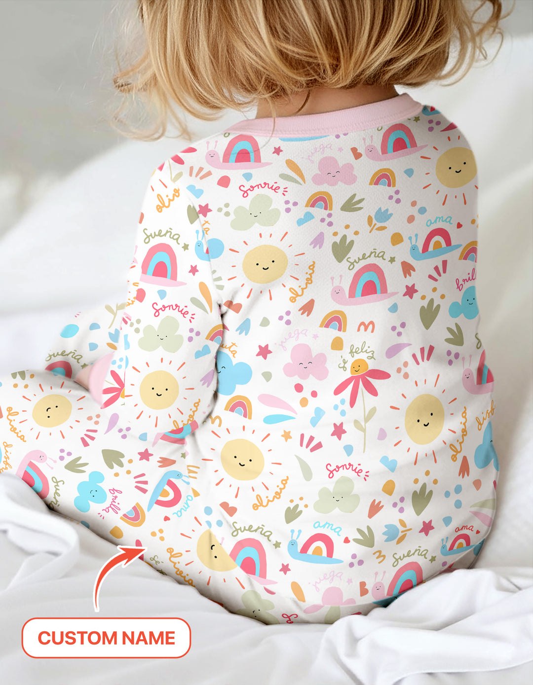 Custom Name Positive Spring Garden Convertible Zippy