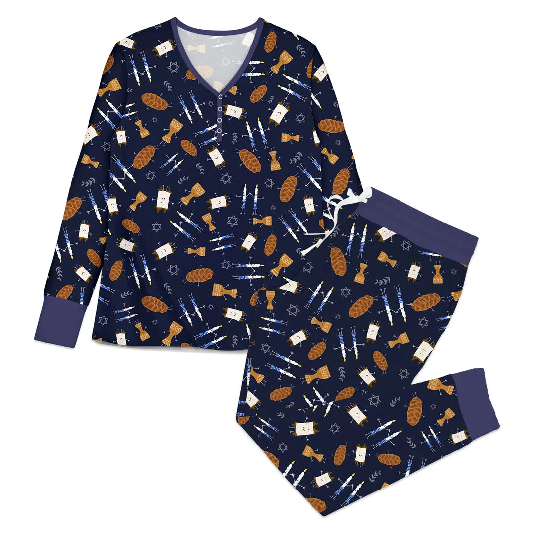 Shabbat Shalom Family Matching Custom Women Pajama Set
