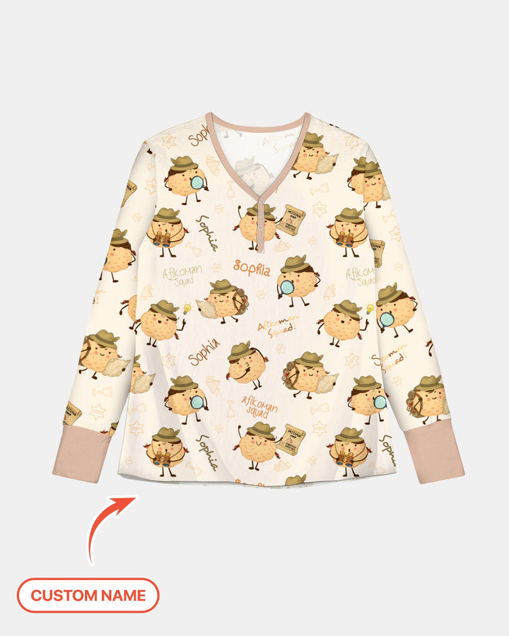 Custom Name Passover Afikoman Women Pajama Set