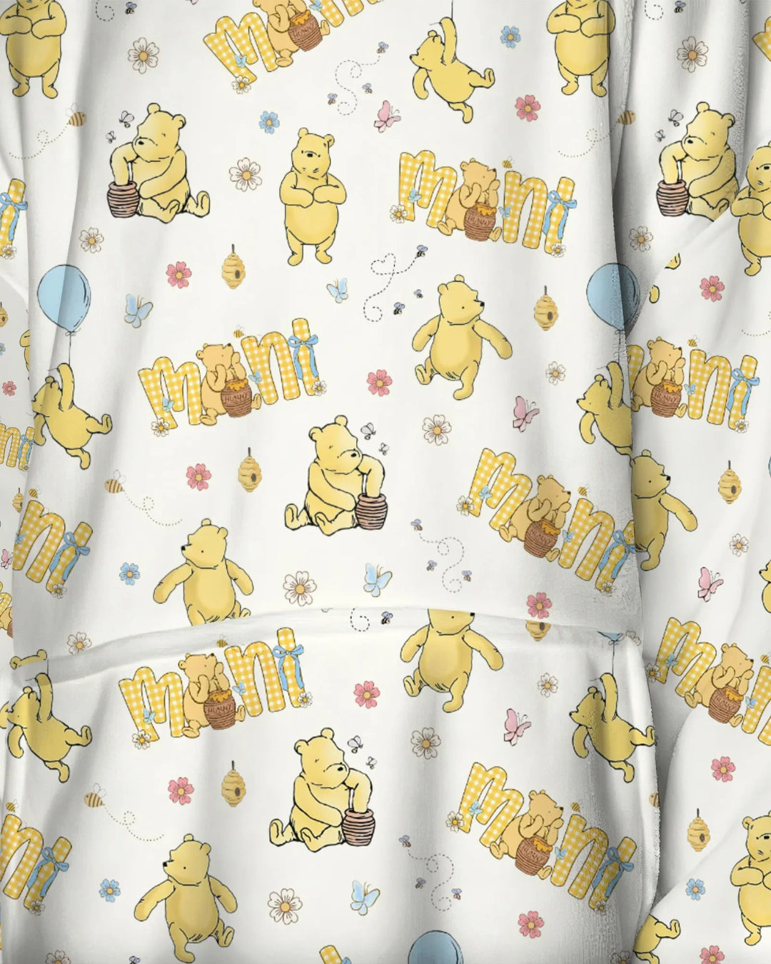 Mama & Mini Honey Bear Wearable Bamboo Blanket Hoodie