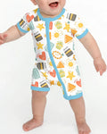 Islamic Shapes Bamboo Shorty Zippy