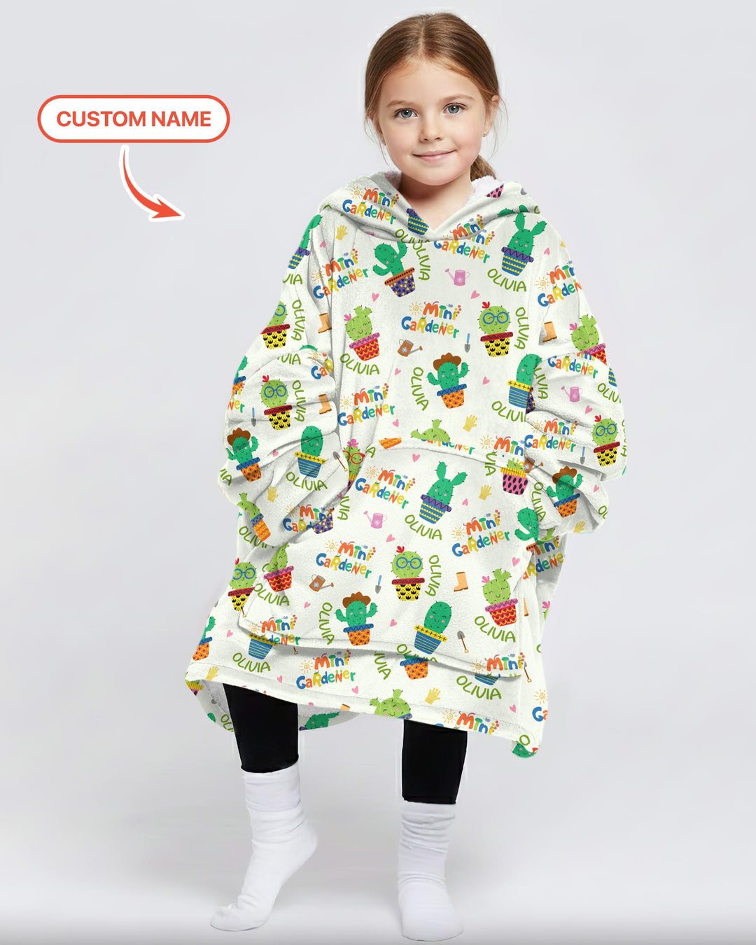 Custom Name Mini Gardener Blanket Hoodie