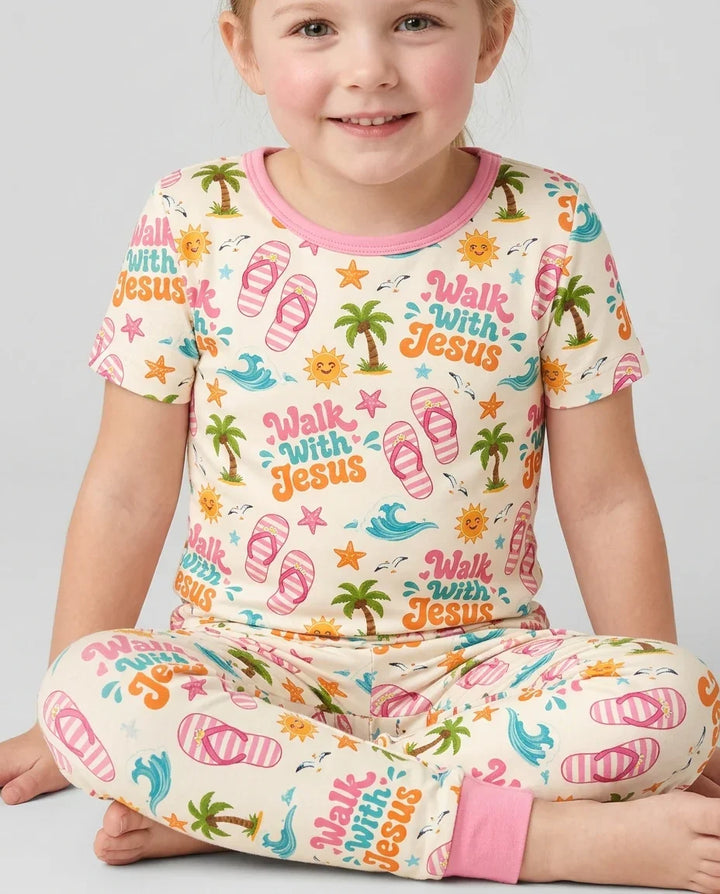 Zweiteiliges, kurzärmliges Pyjama-Set mit Marienkäfern