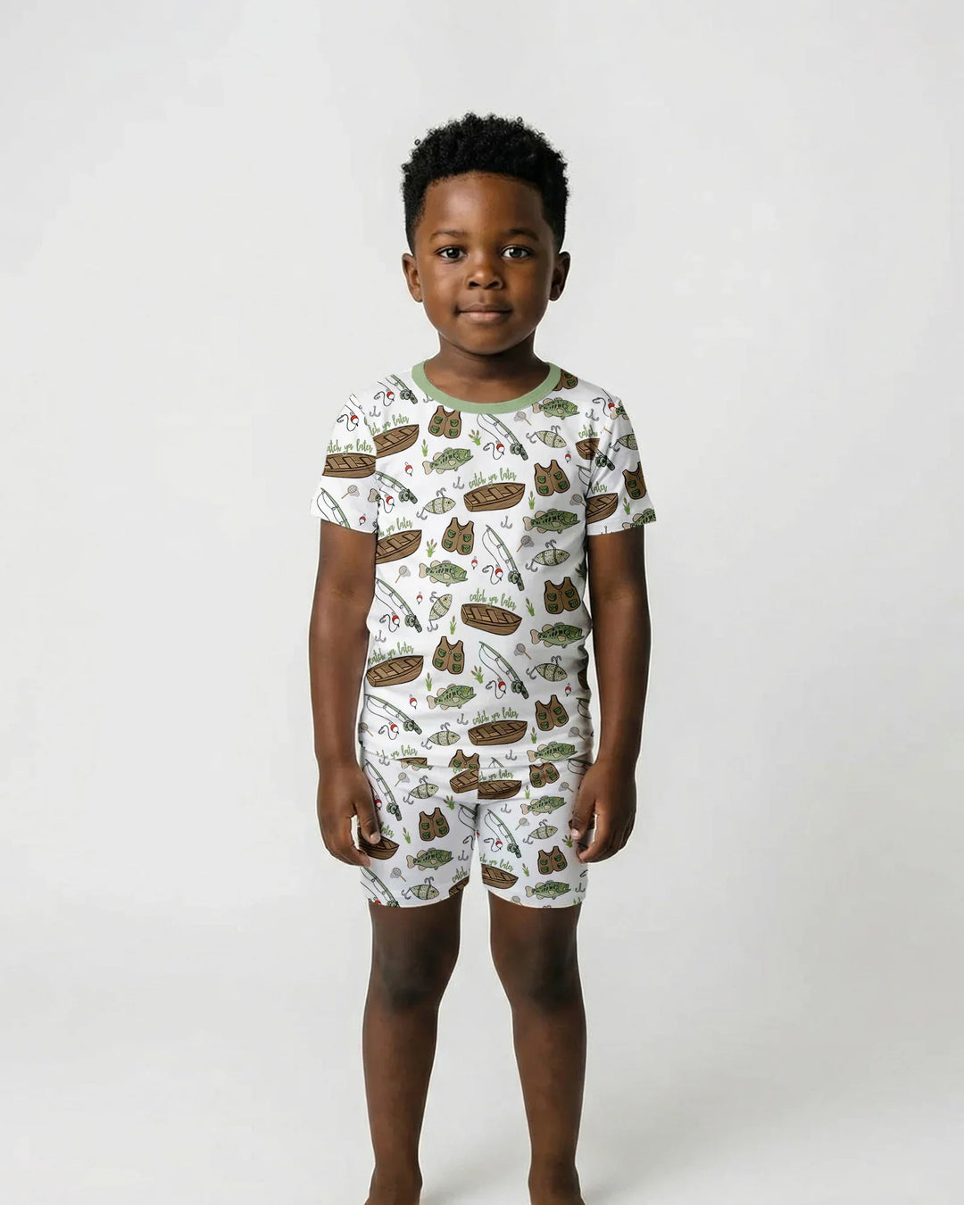 Catch Ya Later Bamboo Two Piece Short Sleeve Shorts Pajama Set
