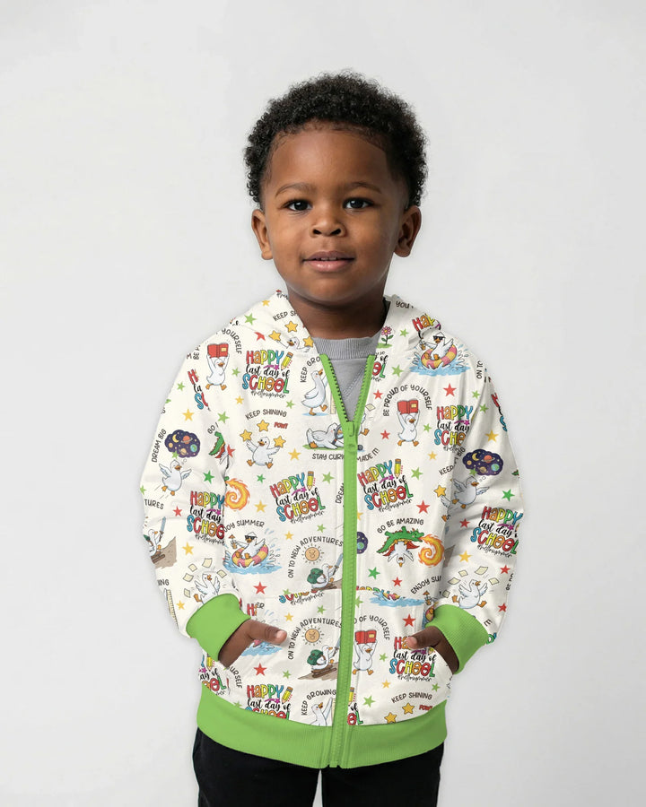 Silly Goose Happy Last Day of School Bamboo Zip Hoodie