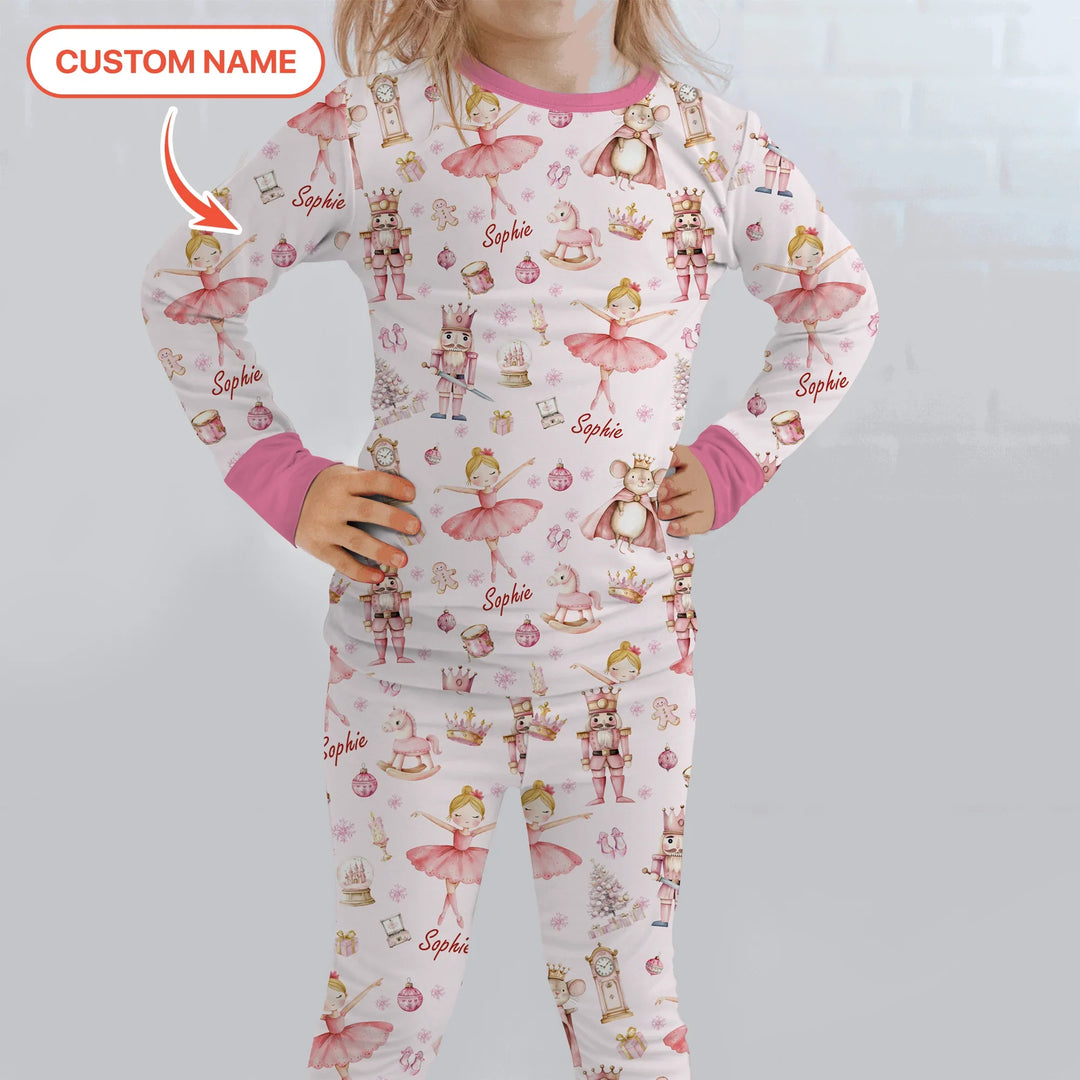 Custom Character "Ballerina Nutcracker Fairytale" Two Piece Long Sleeve Pajama Set