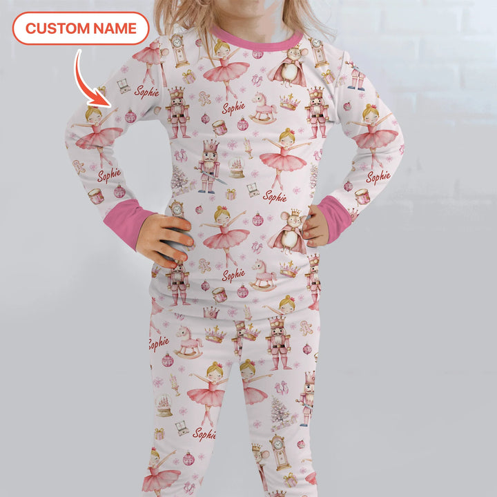 Custom Character "Ballerina Nutcracker Fairytale" Two Piece Long Sleeve Pajama Set