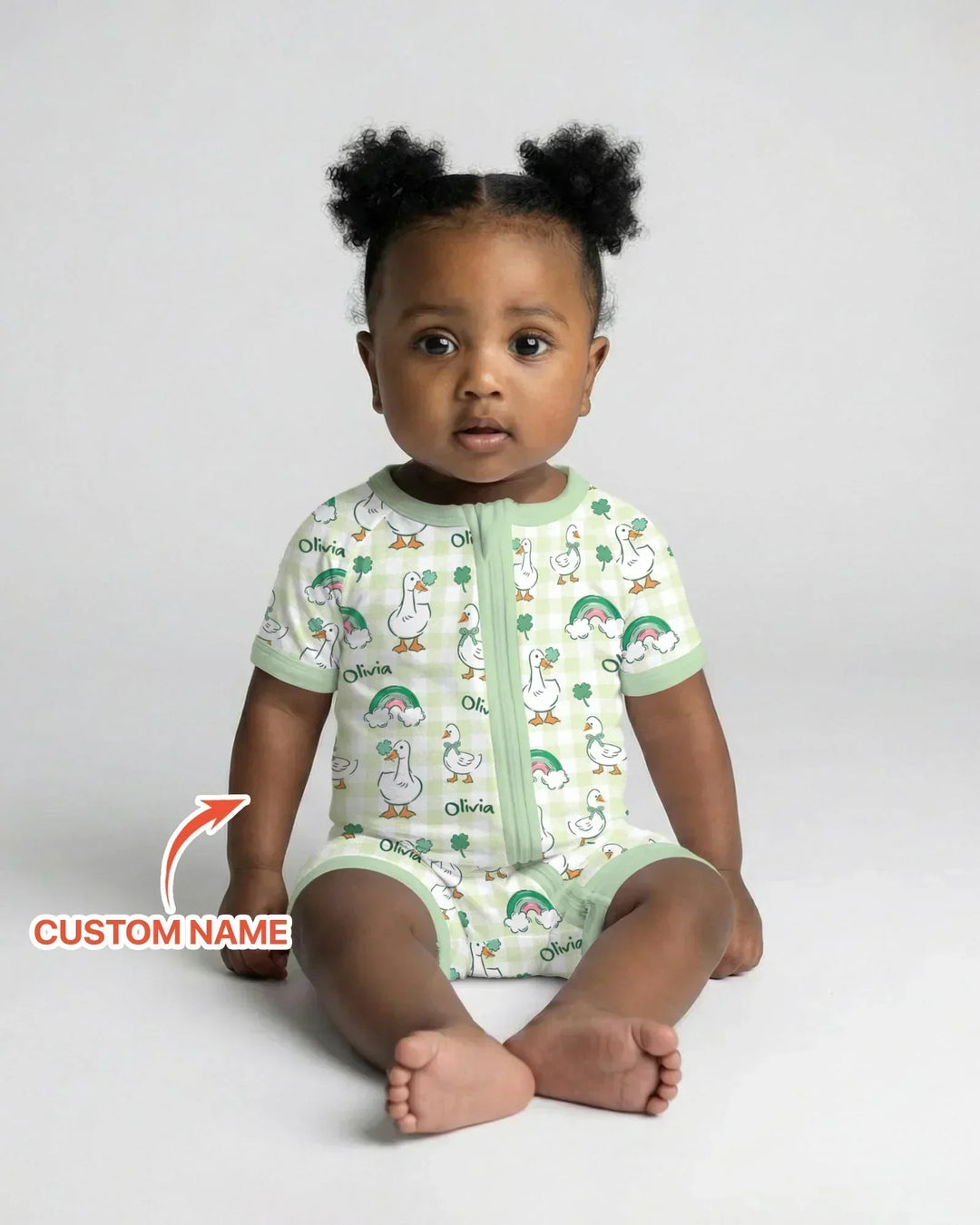 Custom Name Lucky Ducks Shorty Zippy