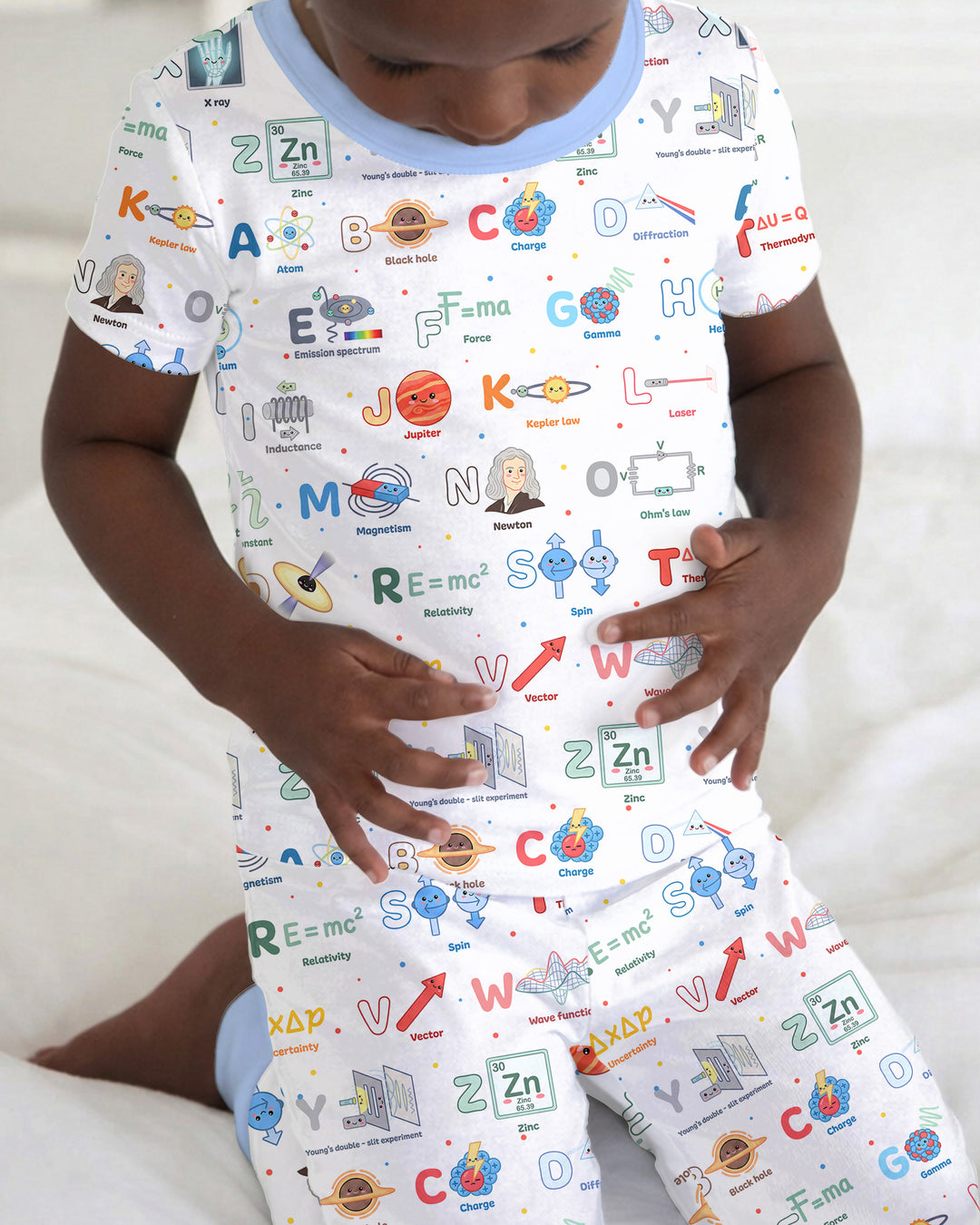 Zweiteiliges, kurzärmliges Pyjama-Set mit Marienkäfern