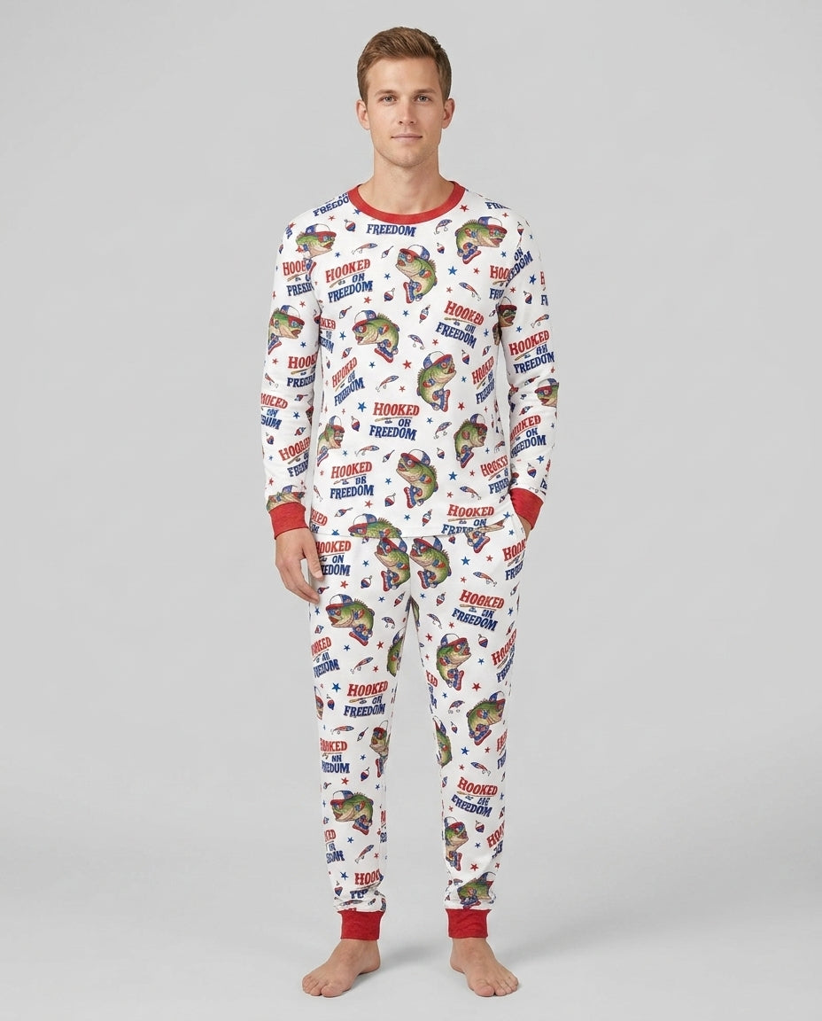 Hooked On Freedom Bamboo Men's Pajama Set