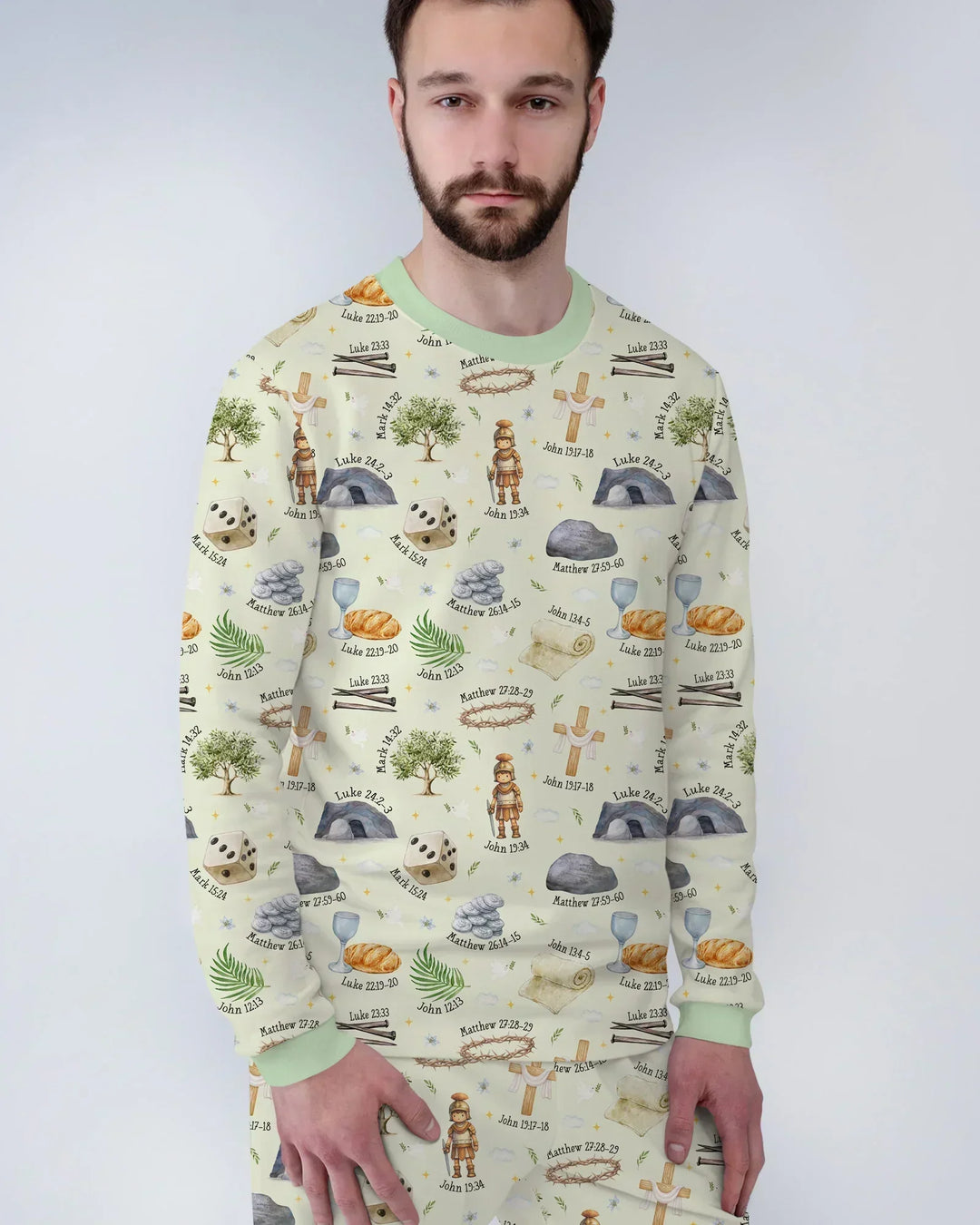 He Is Risen Family Matching Men's Pajama Set