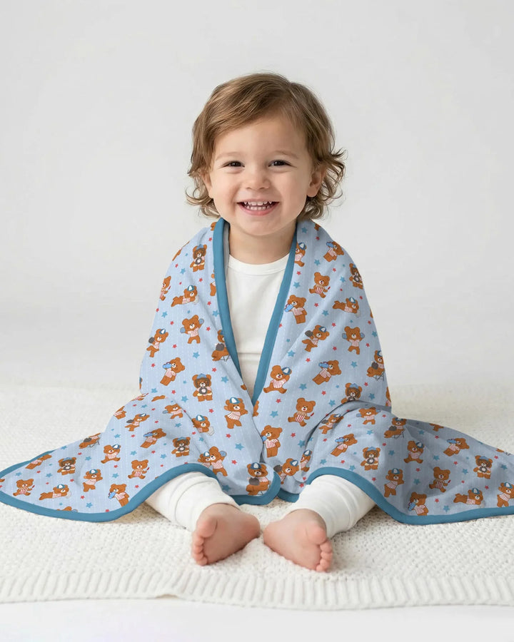 Born To Play Baseball Bamboo Blanket