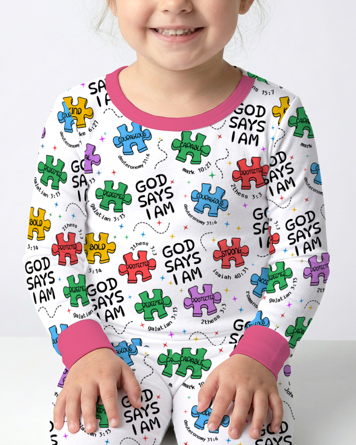 All Pieces Belong Two Piece Long Sleeve Pajama Set