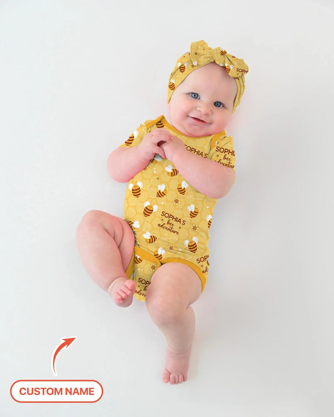 Custom Name Bee Back To School Bamboo Bodysuit