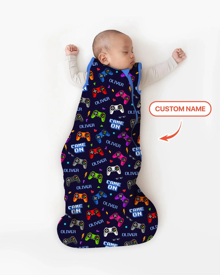 Custom Name Game On Family Matching Bamboo Sleep Bag