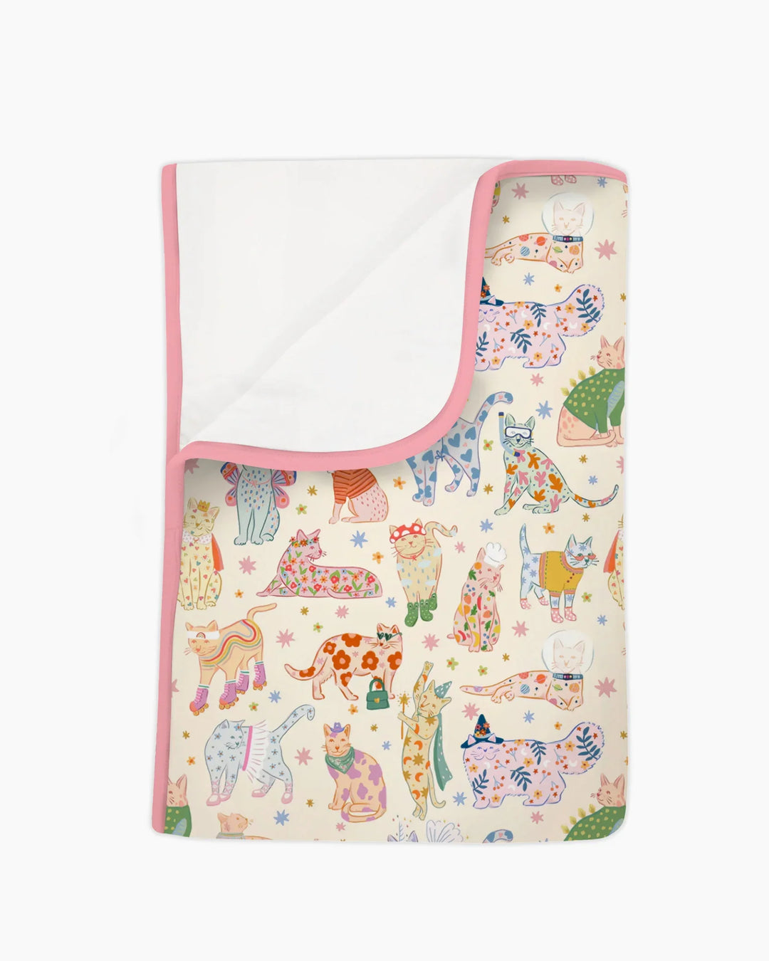 Whimsical Cat Parade Bamboo Blanket