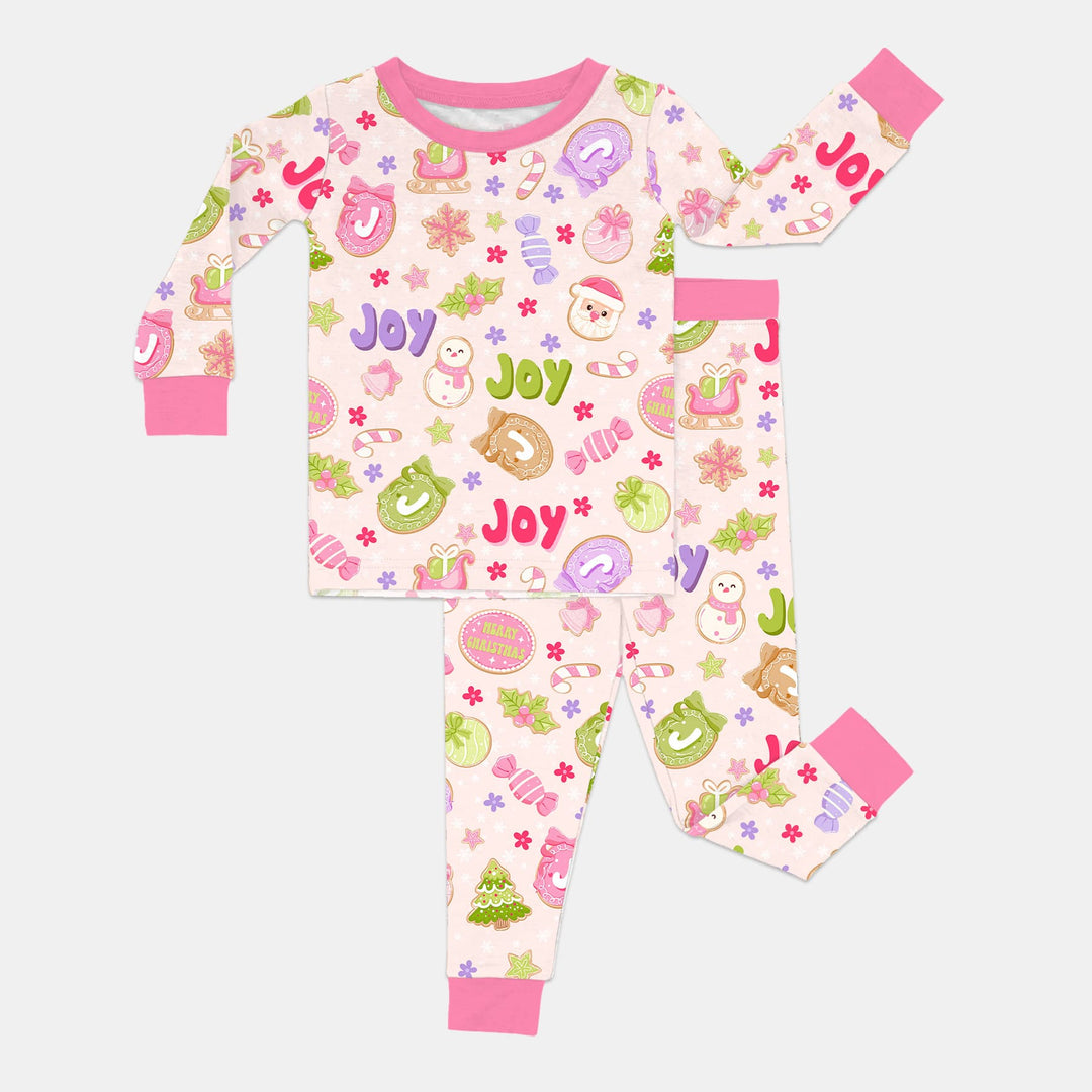 Custom Name Christmas Cookies Two Piece Long Sleeve Pajama Set