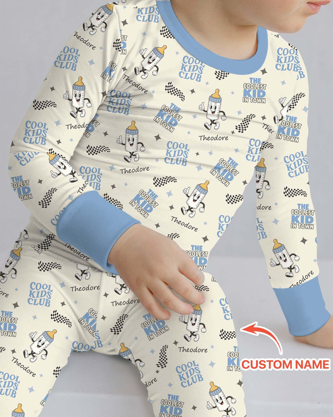 Zweiteiliges Langarm-Pyjama-Set mit Sommerfrüchten