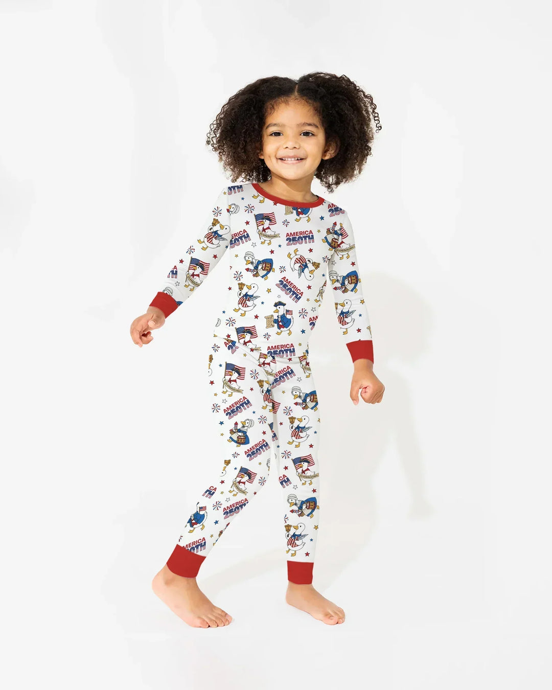 Patriotic Goose Celebrating 250 Years Two Piece Long Sleeve Pajama Set