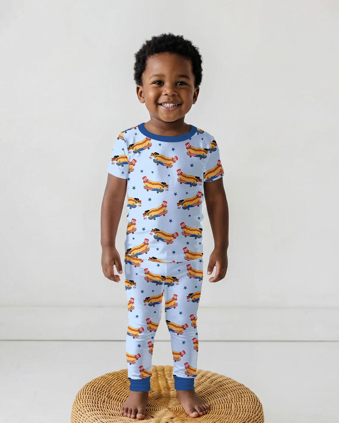 American Hot Dog Bamboo Two Piece Short Sleeve Pajama Set