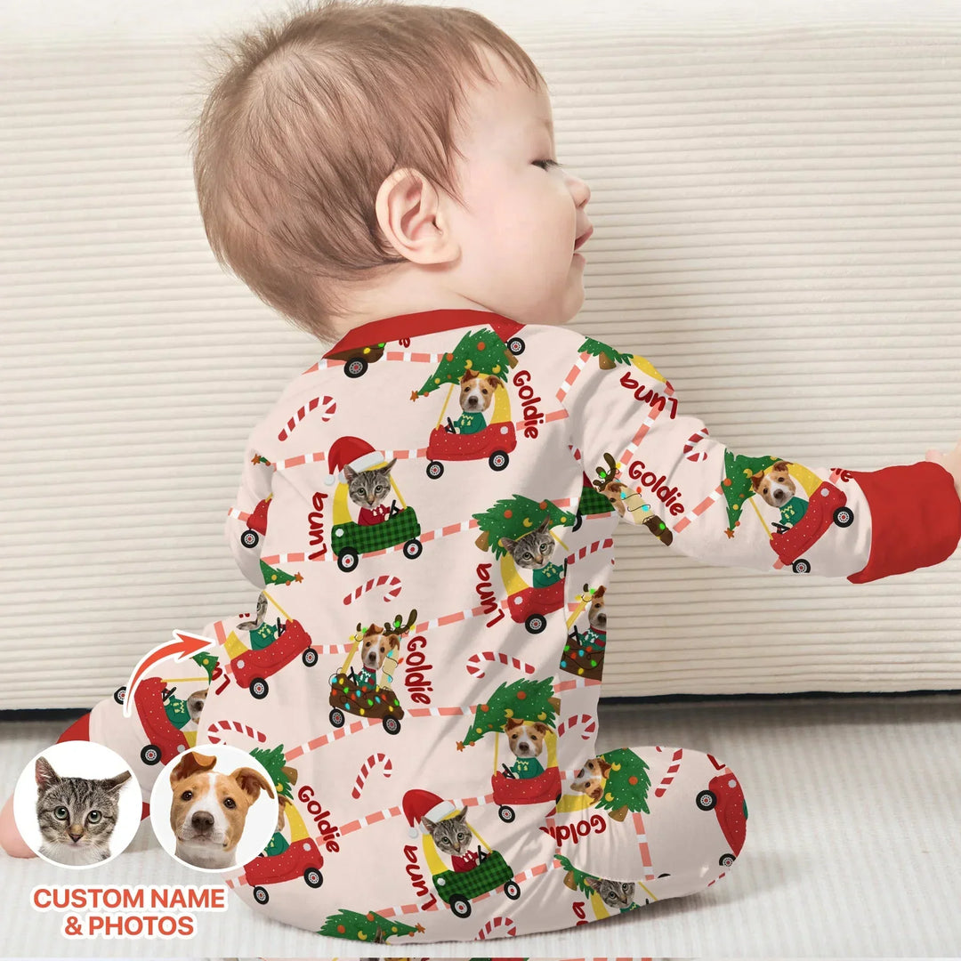 Gerippte Babykleidung mit individuellem Foto - Weich &amp; Skizzenhaft