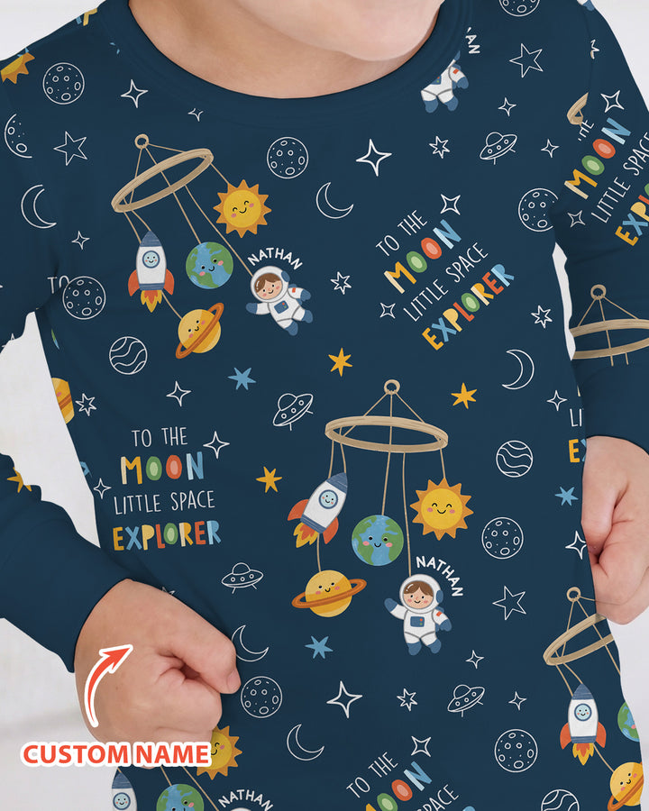 Zweiteiliges Langarm-Pyjama-Set mit Sommerfrüchten