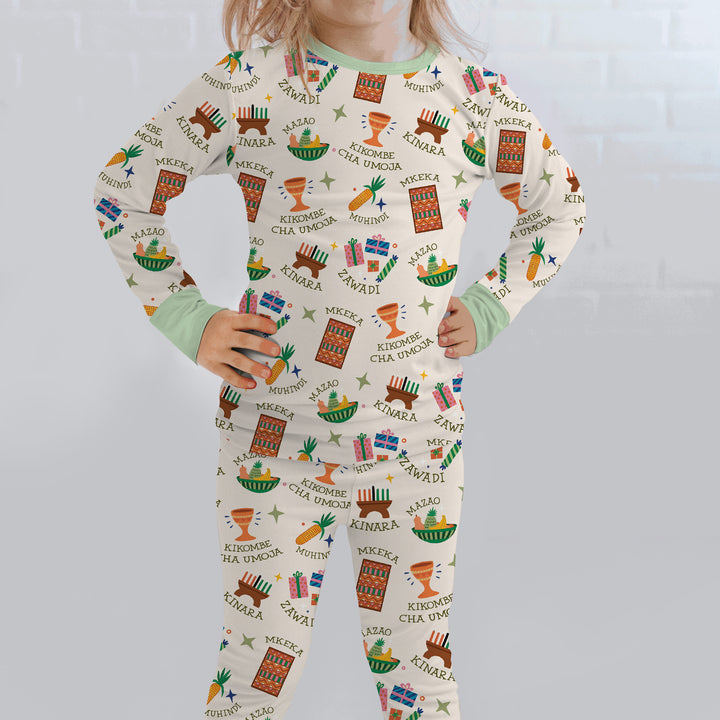 Kwanzaa Spirit Two Piece Long Sleeve Pajama Set
