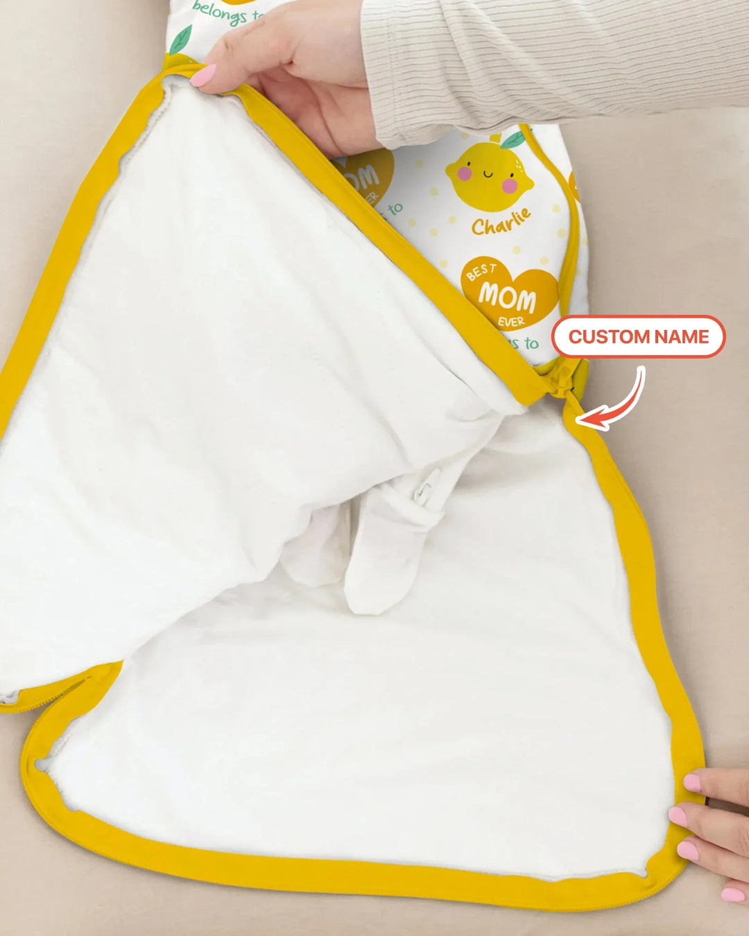 Custom Name Best Mom Ever Belongs to Custom Bamboo Sleep Bag