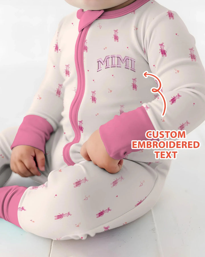 Custom Embroidered Mommy and Me Matching Bamboo Convertible Zippy