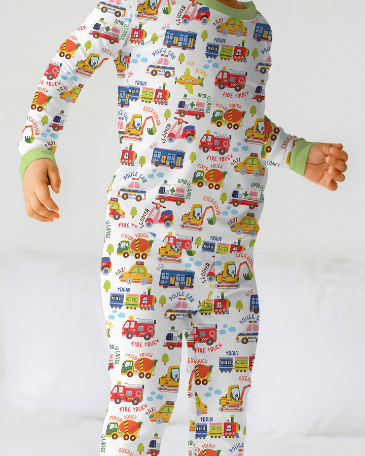 Beep Beep Adventure Two Piece Long Sleeve Pajama Set