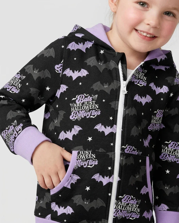 Halloween Butterflies Bamboo Zip Hoodie