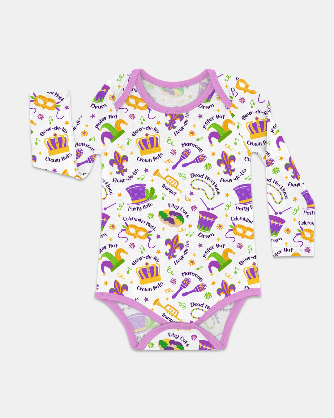 Mardi Gras Family Matching Bodysuit