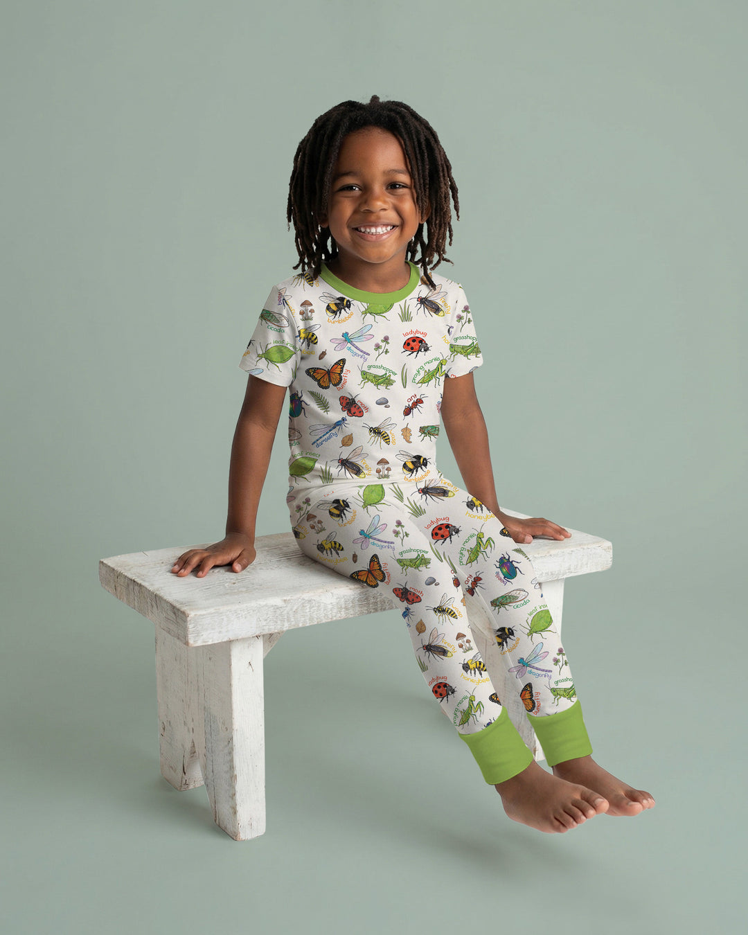 Bug Learning Bamboo Two Piece Short Sleeve Pajama Set