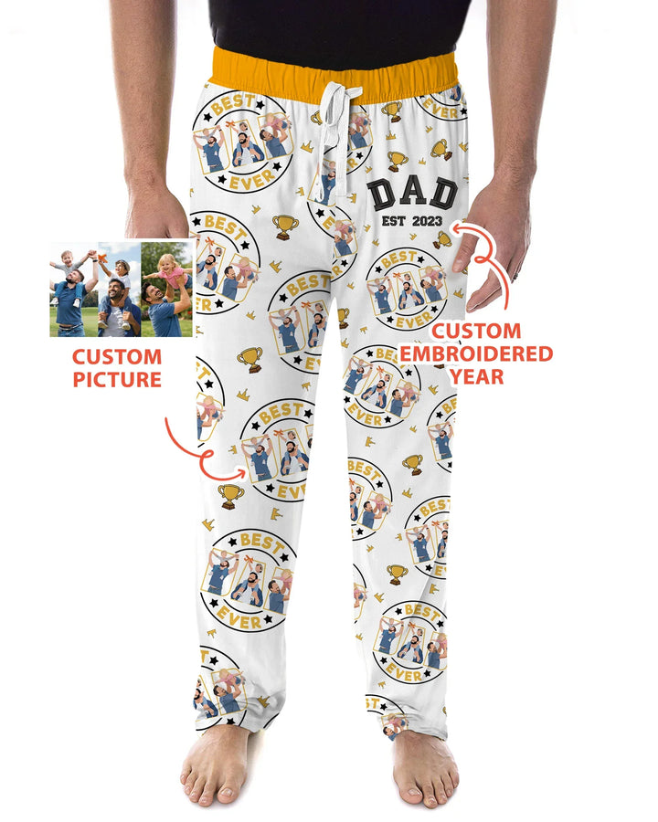 Pijama de Bambú Bordado Personalizado para Hombre a Juego con la Familia para el Día del Padre