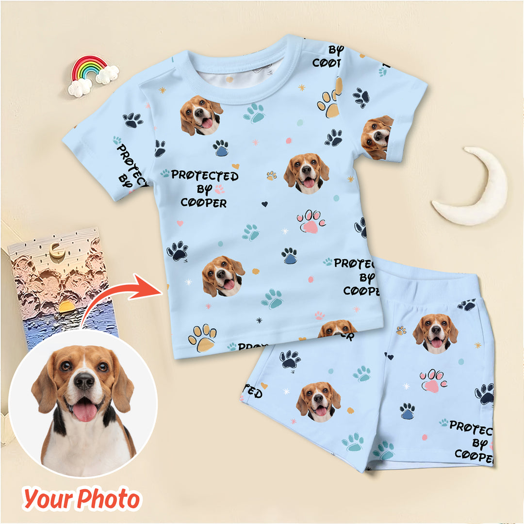 Custom Dog Photo Pattern Protected By Pajama