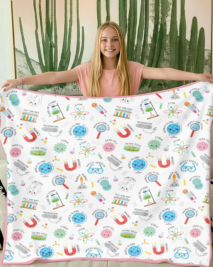 Science Fun Family Matching Bamboo Blanket