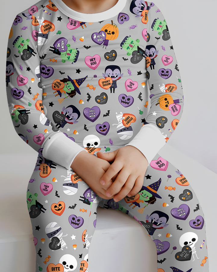 Boo Crew Monster Bamboo Two Piece Long Sleeve Pajama Set