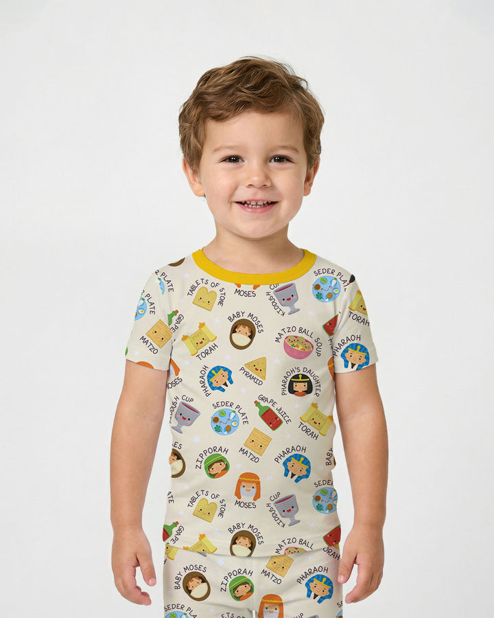 Zweiteiliges, kurzärmliges Pyjama-Set mit Marienkäfern