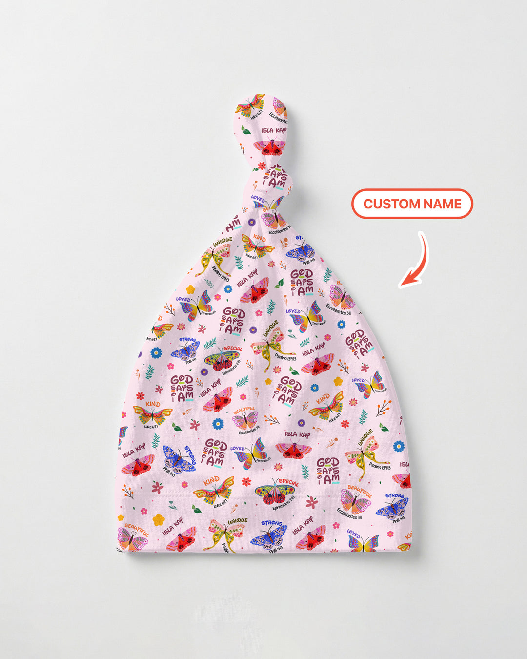 Grüne Knotenmütze mit Bauernhoftieren