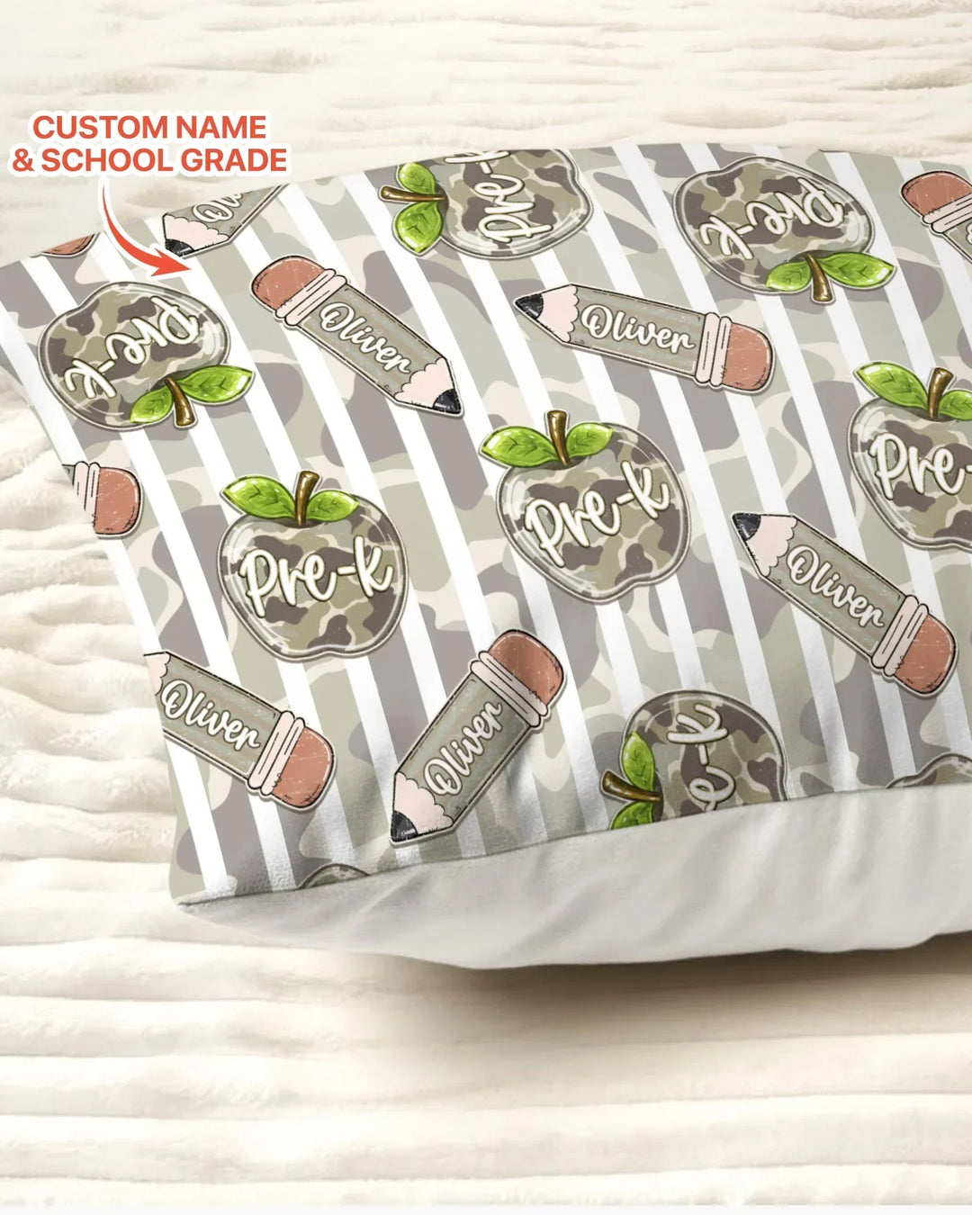 Plantilla de funda de almohada de bambú personalizada